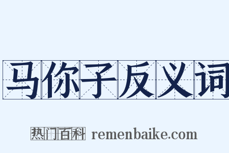 马你子反义词是什么意思的图片